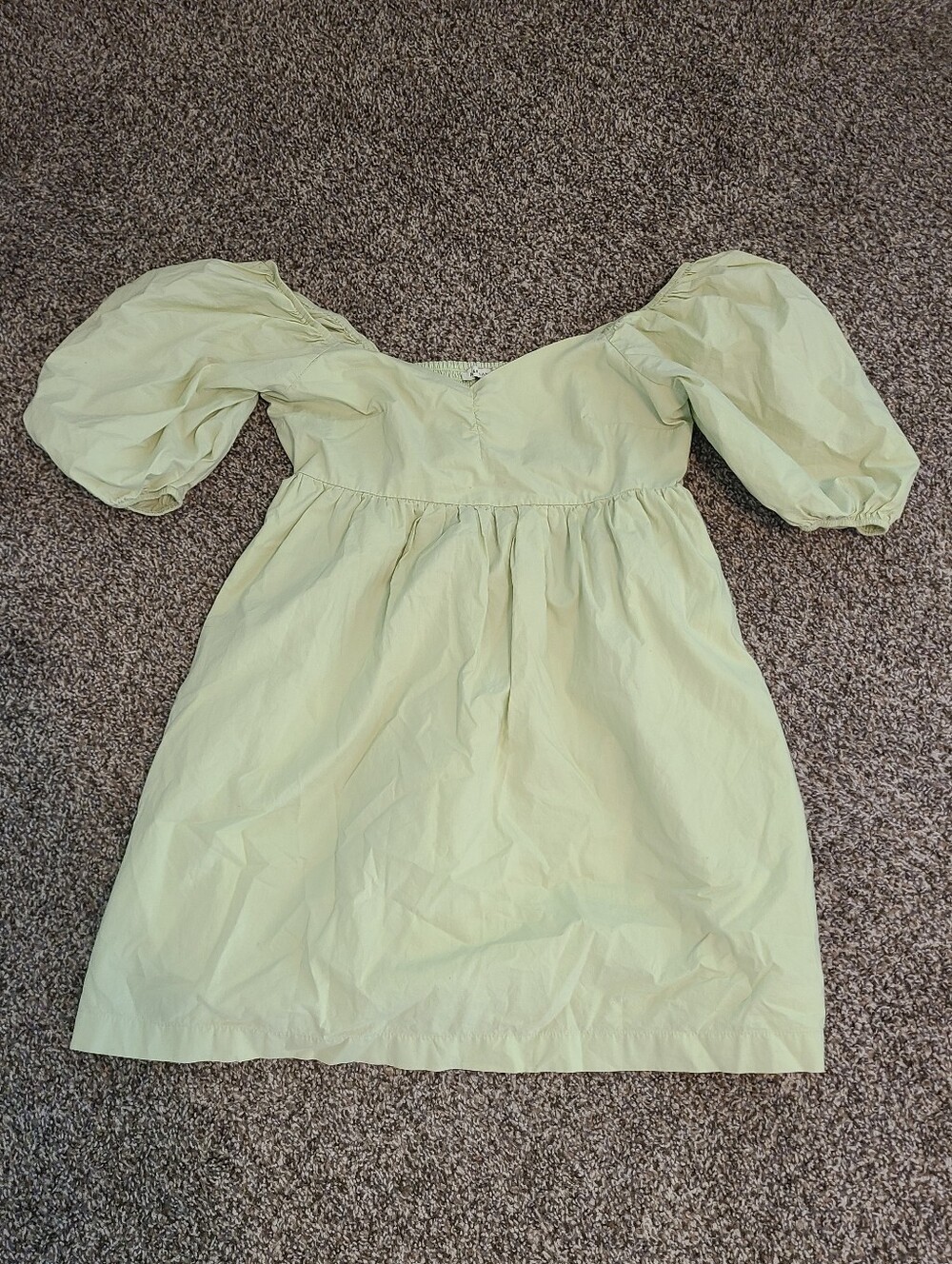 American Eagle Light Green Puff Sleeve Mini Dress Size Xs